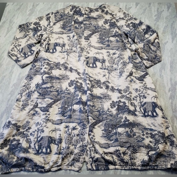 BUYKUD Vintage Asian Floral Cotton Midi Dress - Picture 3 of 9